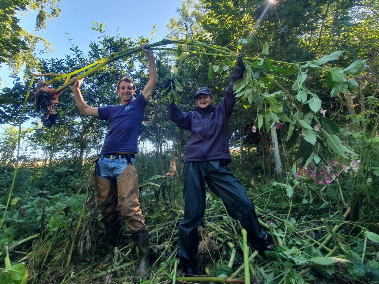 Volunteers with balsam