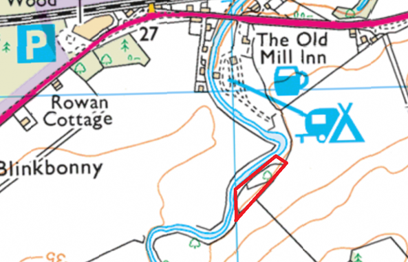 Map of Muckle burn highlighting control areas